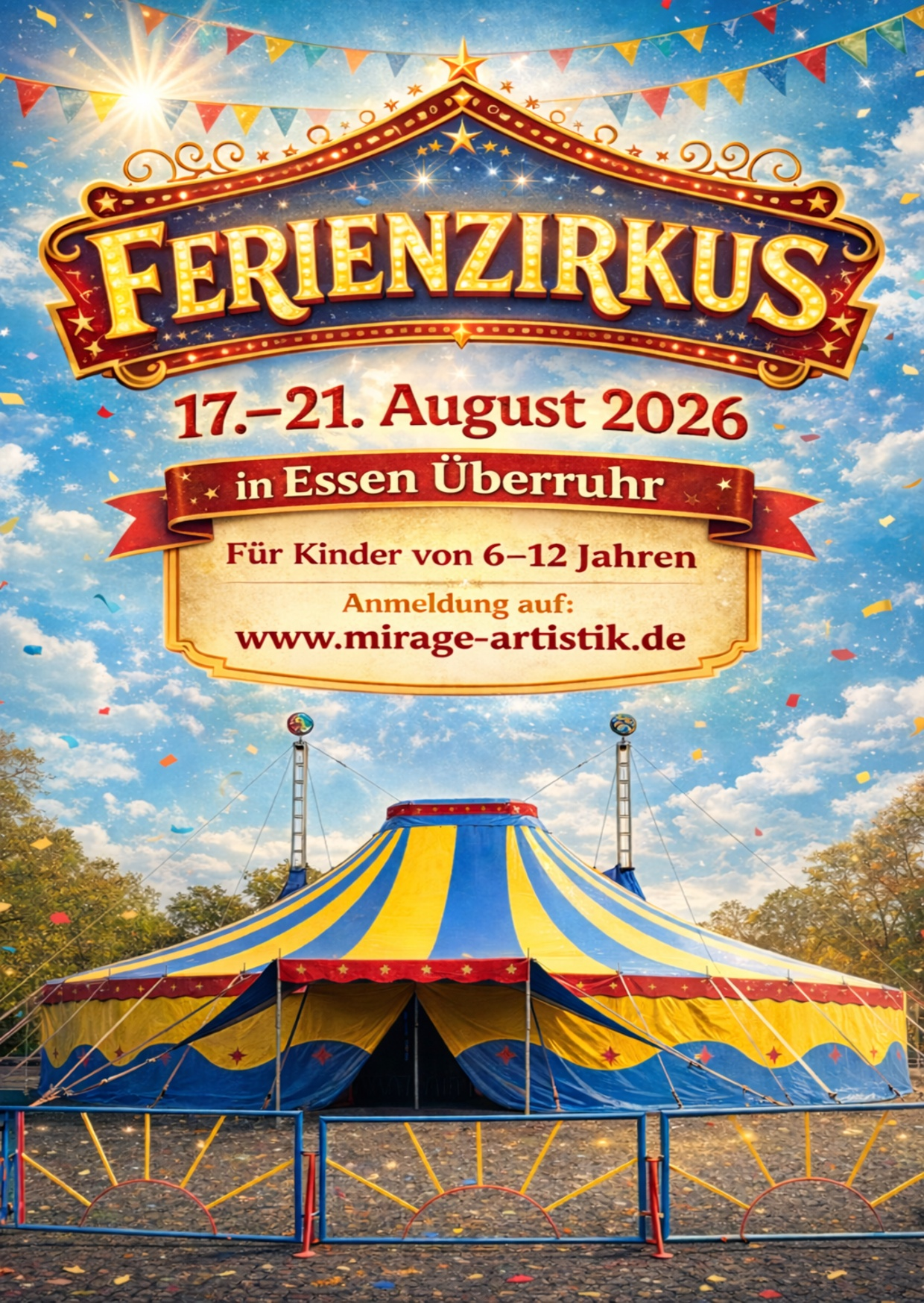 Ferienzirkus 17. bis 21. August 2026 in Essen Überruhr
